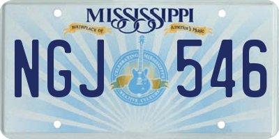MS license plate NGJ546