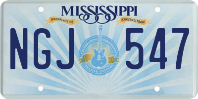 MS license plate NGJ547