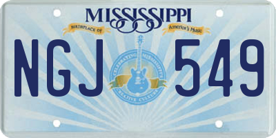MS license plate NGJ549