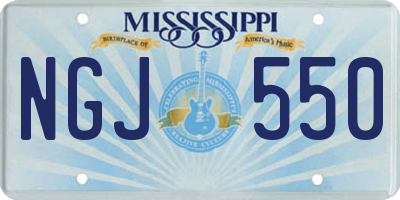 MS license plate NGJ550