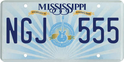 MS license plate NGJ555