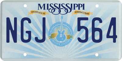 MS license plate NGJ564
