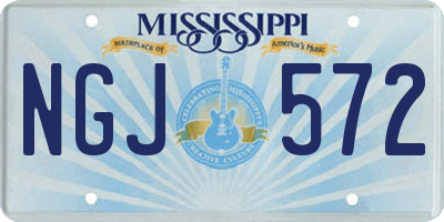 MS license plate NGJ572