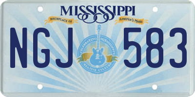 MS license plate NGJ583
