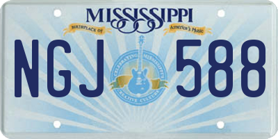 MS license plate NGJ588
