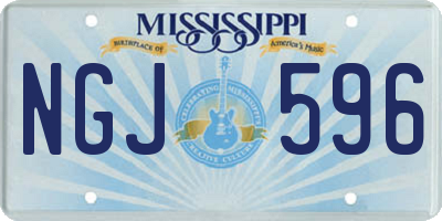 MS license plate NGJ596
