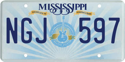 MS license plate NGJ597