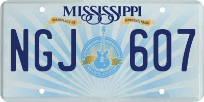 MS license plate NGJ607