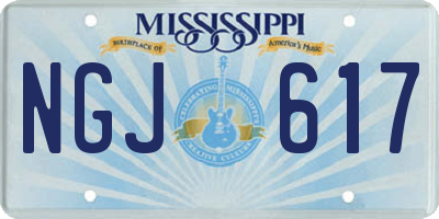 MS license plate NGJ617
