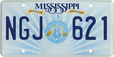 MS license plate NGJ621