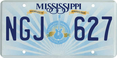 MS license plate NGJ627