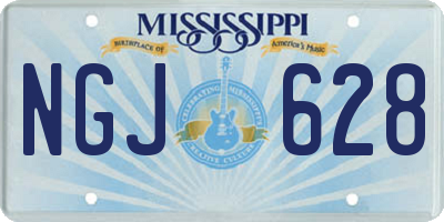 MS license plate NGJ628