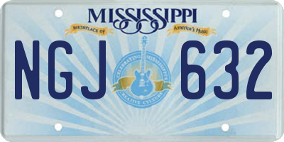 MS license plate NGJ632