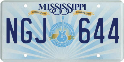 MS license plate NGJ644