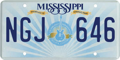 MS license plate NGJ646