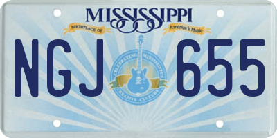 MS license plate NGJ655