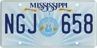 MS license plate NGJ658