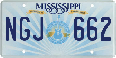 MS license plate NGJ662