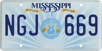 MS license plate NGJ669