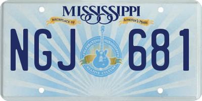 MS license plate NGJ681