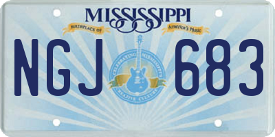 MS license plate NGJ683