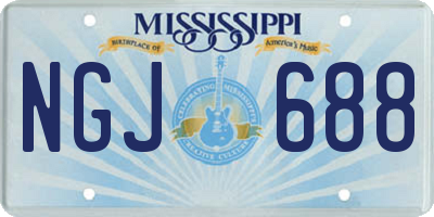 MS license plate NGJ688