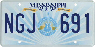 MS license plate NGJ691