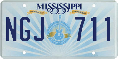 MS license plate NGJ711
