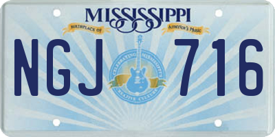 MS license plate NGJ716