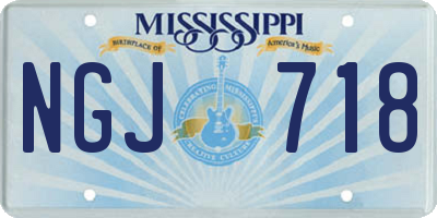MS license plate NGJ718