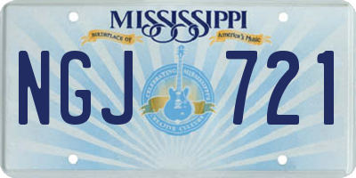 MS license plate NGJ721