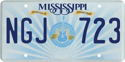 MS license plate NGJ723