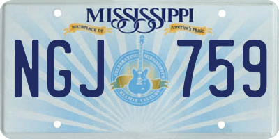 MS license plate NGJ759