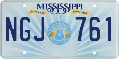 MS license plate NGJ761
