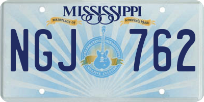 MS license plate NGJ762