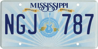 MS license plate NGJ787
