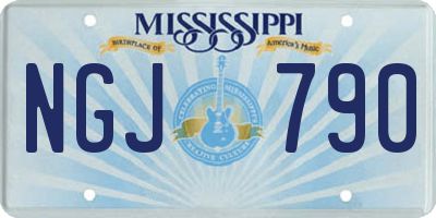 MS license plate NGJ790
