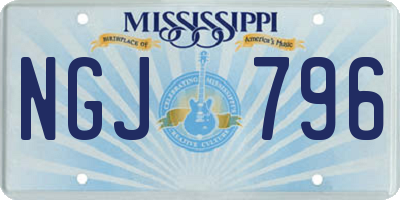 MS license plate NGJ796