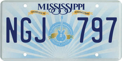 MS license plate NGJ797