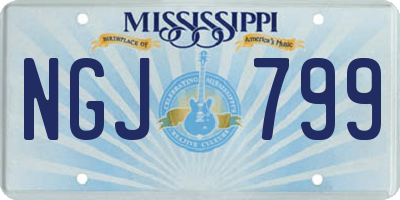 MS license plate NGJ799