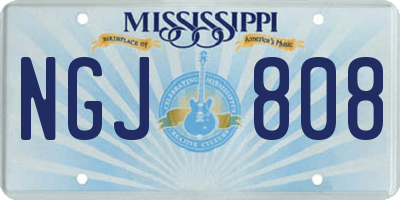 MS license plate NGJ808