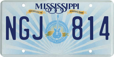 MS license plate NGJ814