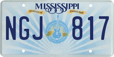 MS license plate NGJ817