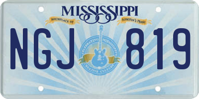 MS license plate NGJ819