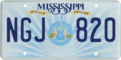 MS license plate NGJ820