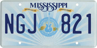 MS license plate NGJ821