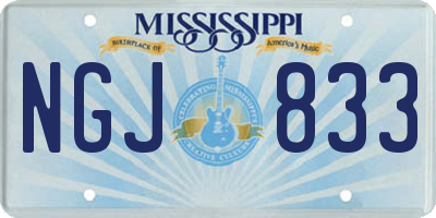 MS license plate NGJ833