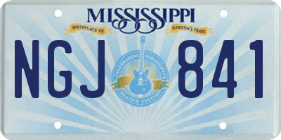 MS license plate NGJ841