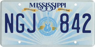 MS license plate NGJ842
