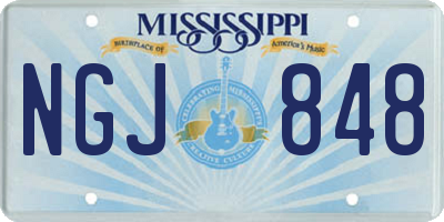 MS license plate NGJ848